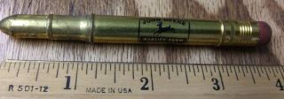 Vtg John Deere Advertising Bullet Pencil Dodge Montana Ronaldson Implement Co.