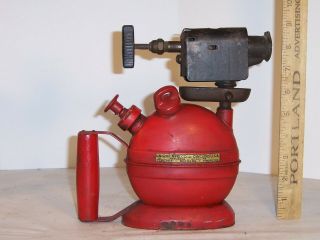 Vintage Blowtorch,  Unique Mfg. ,  No.  0,  Tl / 130,  Pint Fount,  Kerosene,  Gasoline