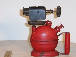 Vintage blowtorch,  Unique Mfg. ,  No.  0,  TL / 130,  pint fount,  kerosene,  gasoline 3