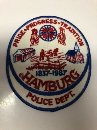Old Hamburg,  York Police Patch - 1987 50th Anniversary Patch - Rare
