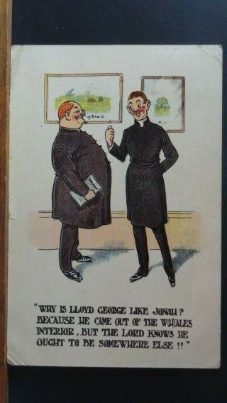 Donald Mcgill Comic Postcard: Lloyd George Political Humour