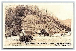 Vintage Photo Postcard Rppc Red Bird Mission Mill Creek Ctr Clay County Ky A10
