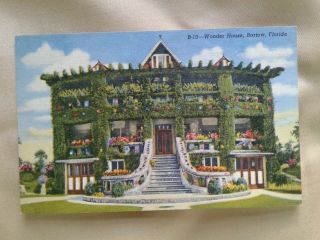 1940s The Wonder House Bartow Florida Linen Postcard