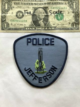 Jefferson Iowa Police Patch Un - Sewn In Great Shape