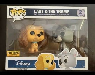 Disney Lady & The Tramp 2 Pack Hot Topic Funko Pop Exclusive