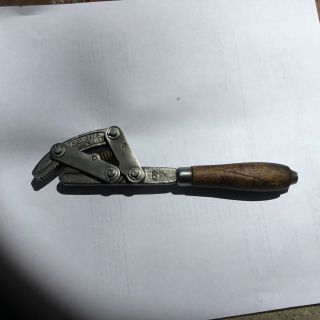 Vintage Hoe Corp.  Spring Loaded Adjustable Wrench,  6 Inch. ,  Patented 1922