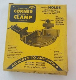 A.  D.  M.  Adjustable Corner & Splicing Clamp Mitering Vise No.  33