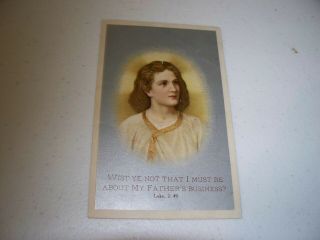 Vintage Postcard Easter Young Jesus " My Father 