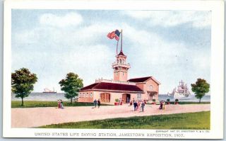 1907 Jamestown Exposition Official Postcard " No 118 U.  S.  Life - Saving Station "