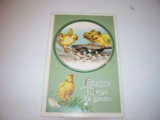 Vintage Antique Postcard Chicks Easter Iapc Clapsaddle Posted Series 1150