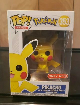 Funko Pop Games Pokemon Pikachu 353 Target Exclusive W/ Soft Pop Protector