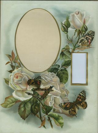 Page From Victorian Photo Album 4 - Flowers & Butterflies