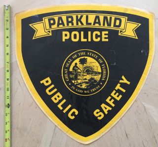 Parkland Fl Public Safety Police Car Door Decal Florida Sheriff Israel