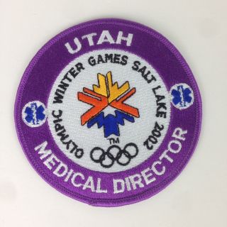 Utah Ut Medical Director Salt Lake 2002 Winter Olympics Games Patch Circle Badge