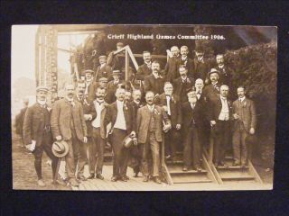 Rare Crieff Highland Games Committee 1906 Real Photo Perthshire Postcard