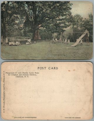 Claverack N.  Y.  Lulu Thorley Lyons Home For Crippled Children Antique Postcard
