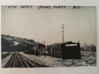 Canal Flats Bc Canada Cp Rr Station Railroad Depot Bw Real Photo Postcard Rppc