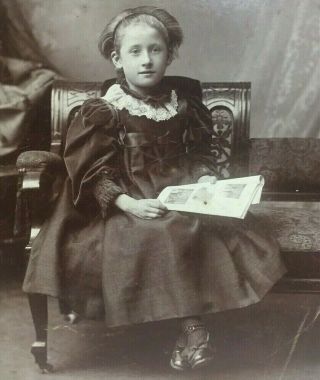 Antique Cabinet Card Photo Portrait Child Girl A.  Coupe Withington Manchester