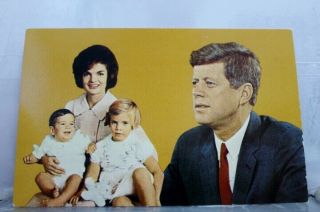 John F Kennedy And Family Postcard Old Vintage Card View Standard Souvenir Post