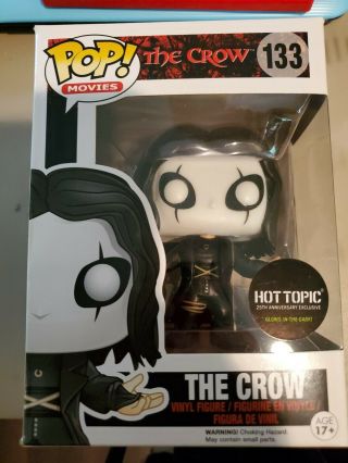 Funko Pop Movies The Crow 133 Hot Topic Glows In The Dark