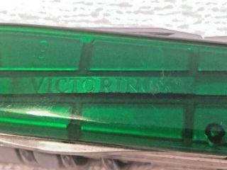 Vintage Victorinox GREEN SPARTAN 1.  7804.  T4 Pocket Knife With Lite In The Box 4
