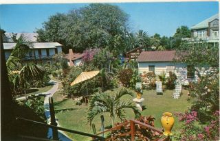 Vintage Key West Florida Fl " El Rancho Motel 830 Truman Ave " Adv Postcard