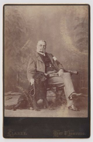 Dog Cabinet - Bury St.  Edmunds,  Seated Man With His Dog