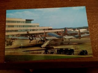 Postcard Lockheed - G Constellation On Tarmac At Airport Pittsburg Pa