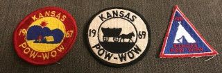 3 Royal Rangers Kansas Pow Wow Patches 1967 1969 1971 Vintage