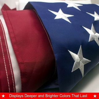 4x6 American Flag Outdoor House Usa Embroidered Stars Nylon Heavy Duty Outdoor