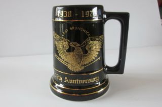 Vintage 1938 - 1973 East Brunswick Independent Fire Company Cup Mug Beer Stein