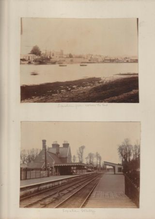 Topsham,  Devon,  Early 1900s - Two 6 X 4.  5 Inch Photographs On 9.  5 X 11.  5 Mount