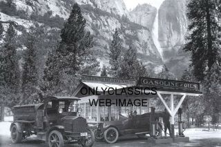 1920 Yosemite National Park Gas Station 8x12 Photo Truck Ansel Adams Americana