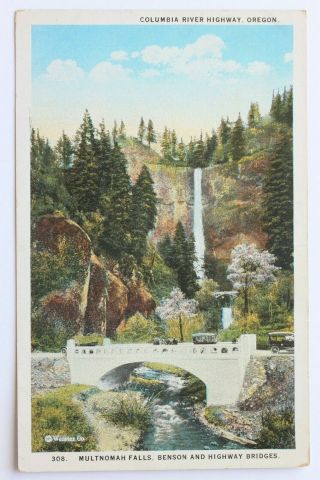 Multnomah Falls,  Benson And Highway Bridges,  Columbia River Hwy,  Oregon