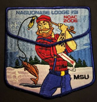 Naguonabe Oa Lodge 31 Bsa Central Minnesota Council Flap 2006 Noac Fish 2 - Patch