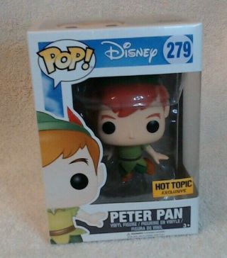 Funko Pop Disney " Peter Pan " (279) Hot Topic Exclusive