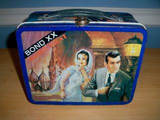 Vintage 1969 Bond Xx Secret Agent Metal Lunch Box Ohio Art No Thermos