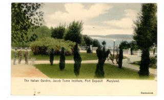 Port Deposit Maryland Md - Italian Garden At Jacob Tome Institute - Postcard