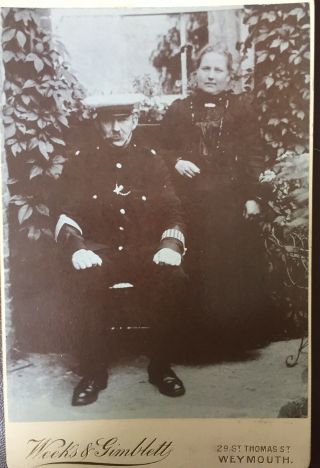 C.  C.  Victorian/edwardian Police Officer Sgt.  & Wife - Weymouth Dorset