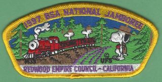 Redwood Empire Council 41 1997 National Jamboree Boy Scout Csp Patch Yellow
