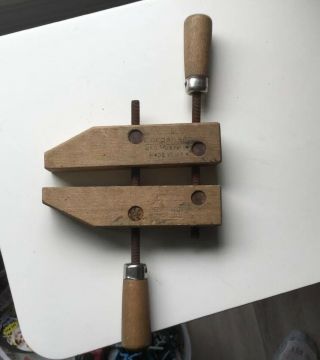 Vintage Wooden Wood Clamp Jorgensen Made By Adjustable Clamp Co.  Chicago IL 4