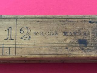 Antique Boxwood Cobbler’s Folding and Sliding Ruler by F B Cox 3
