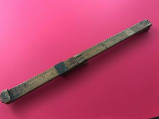 Antique Boxwood Cobbler’s Folding and Sliding Ruler by F B Cox 4