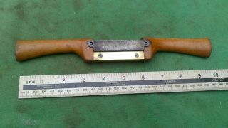 Unusual Screw Adjustable Brass Mouth Wooden Spoke Shave.