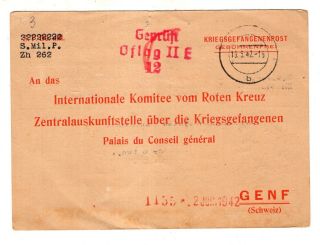 1942 Pow Postcard From German Oflag To Brooklyn Ny Prisoner Of War Camp