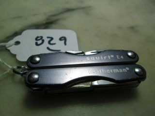 829 Storm Gray Leatherman Squirt E4 Mini Multi - tool USA Retired Wire Stripper 8