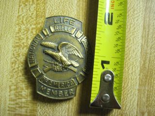 National Rifle Association Of America Life Member Nra Vintage Brass Pin
