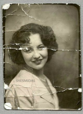 738 Wallet Memories,  Woman In The Photobooth,  Vintage Distressed Photo