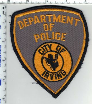 Irving Police (texas) 2nd Issue Shoulder Patch From The Early 1980 