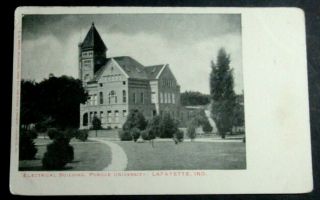 1905 Postcard Of Electrical Building,  Purdue University Lafayette Indiana